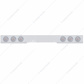 Chrome 1 Piece Rear Light Bar With Six 10 LED 4" Lights & Bezels - Red LED/Clear Lens