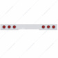 Chrome 1 Piece Rear Light Bar With Six 36 LED 4" Lights & Bezels - Red LED/Red Lens