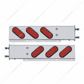 3-3/4" Bolt Pattern SS Spring Loaded Bar With 6 Oval 12 LED Lights -Red LED & Lens (Pair)