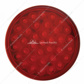 Stainless Top Mud Flap Plate With 3X 36 LED 4" Lights & Grommets - Red LED/Red Lens (Each)