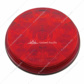 Stainless Top Mud Flap Plate With 3X 10 LED 4" Lights & Grommets - Red LED/Red Lens (Each)