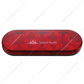Stainless Top Mud Flap Plate With Three 10 LED Lights & Grommet - Red LED/Red Lens (Each)