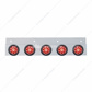 Stainless Top Mud Flap Plate With 5X 9 LED 2" Beehive Lights & Grommets (Each)