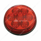 Stainless Top Mud Flap Plate With 3X 7 LED 4" Reflector Lights & Grommets - Red LED/Red Lens (Each)