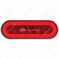 Stainless Top Mud Flap Bracket With 3X 22 LED 6" Oval GloLight & Grommets - Red LED/Red Lens (Each)