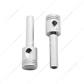 Chrome Piston Door Lock Knobs (2Pc/Set)