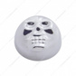 Chrome Plastic Skull Snap-On Cap For #10 And #12 Screws (10-Pack)