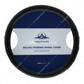 18" Carbon Fiber Pattern Steering Wheel Cover - Black Stitching
