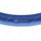 18" Carbon Fiber Pattern Steering Wheel Cover - Blue Stitching