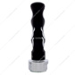 Thread On Flame Gearshift Knob With Adapter For Eaton Fuller 13/15/18 Speed - Black With Chrome Flame