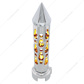 Brooklyn Style Spike Gearshift Knob With LED 13/15/18 Speed Adapter - Chrome/Amber LED