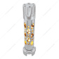 Austin Style Gun Cylinder Gearshift Knob With LED 13/15/18 Speed Adapter - Chrome/Amber LED