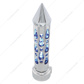 Brooklyn Style Spike Gearshift Knob With LED 9/10 Speed Adapter - Chrome/Blue LED