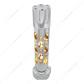 Austin Style Gun Cylinder Gearshift Knob With LED 9/10 Speed Adapter - Chrome/Amber LED