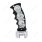 Skulls Pistol Grip Gearshift Knob With 13/15/18 Speed Adapter - Black/Chrome