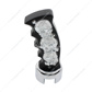 Skulls Pistol Grip Gearshift Knob With 13/15/18 Speed Adapter - Black/Chrome