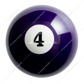 Number 4 Pool Ball Gearshift Knob - Gloss Purple