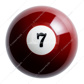 Number 7 Pool Ball Gearshift Knob - Gloss Maroon