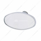 Oval Chrome Plated Aluminum Interior Rear View Mirror With Glue-On Mount