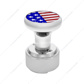 Thread-On Gearshift Knob With 9/10 Speed Adapter & US Flag Sticker - Chrome