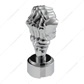 Thread-On Skull Gearshift Knob With 9/10 Speed Adapter - Chrome