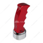 Thread-On Pistol Grip Gearshift Knob With Chrome 9/10 Speed Adapter - Candy Red