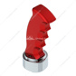 Thread-On Pistol Grip Gearshift Knob With Chrome 13/15/18 Speed Adapter - Candy Red