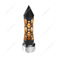 Thread-On Daytona Style Spike Gearshift Knob With LED 9/10 Speed Adapter - Black/Amber LED