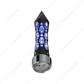 Thread-On Daytona Style Spike Gearshift Knob With LED 9/10 Speed Adapter - Black/Blue LED