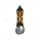 Thread-On Daytona Style Spike Gearshift Knob With LED 13/15/18 Speed Adapter - Black/Amber LED