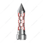 Thread-On Daytona Style Spike Gearshift Knob With LED 9/10 Speed Adapter - Chrome/Red LED