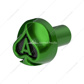 Ace Of Spades Air Valve Knob - Emerald Green With Gloss Black Inlay