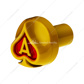 Ace Of Spades Air Valve Knob - Electric Yellow With Gloss Red Inlay