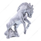 Die-Cast Fighting Stallion Hood Ornament - Chrome