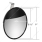 8-1/2" 430 Stainless Steel Convex Heated Mirror With LED