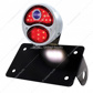 SS 1928 DUO Lamp & Blue Dot Style LED Tail Light Assembly With Horizontal Mounting Bracket For Motorcycle