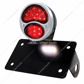 SS & Black Housing 1928 Ford Style LED Tail Light Assembly With Horizontal Mounting Bracket For Motorcycle