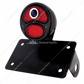 Black 1928 DUO Lamp & Blue Dot Style LED Tail Light Assembly With Horizontal Mounting Bracket For Motorcycle