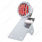 Motorcycle LED "Bobber" Style Vertical Tail Light With Chrome Grille Bezel