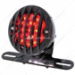 Motorcycle LED Rear Fender Tail Light With Black Grille Bezel - Smoke Lens