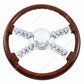 18" Skull Steering Wheel With Hub & Horn Kit  - International