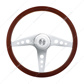 18" Chrome GT Steering Wheel With Hub & Horn Button Kit For Peterbilt (1998-2005) & Kenworth (2001-2002)