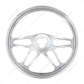 18" Chrome Aluminum "4-Spoke" Style Steering Wheel