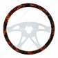 18" Flame Steering Wheel With Hydro-dip Finish Wood - Boss