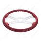 18" Vibrant Color 4 Spoke Steering Wheel - Candy Red