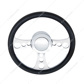 Chrome Aluminum 3-Bolt Hub Adapter for 9-Screw Steering Wheel
