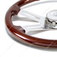 18" 4 Spoke Steering Wheel With Chrome Horn Bezel And Horn Button