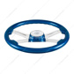 18" 4 Spoke Steering Wheel With Color Matching Horn Bezel - Electric Blue