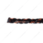 3/8" x 50' 3-Strand Twisted Black & Orange Polypropylene Rope