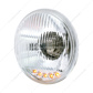 5-3/4" Crystal Halogen Headlight With 5 LED Position Lights